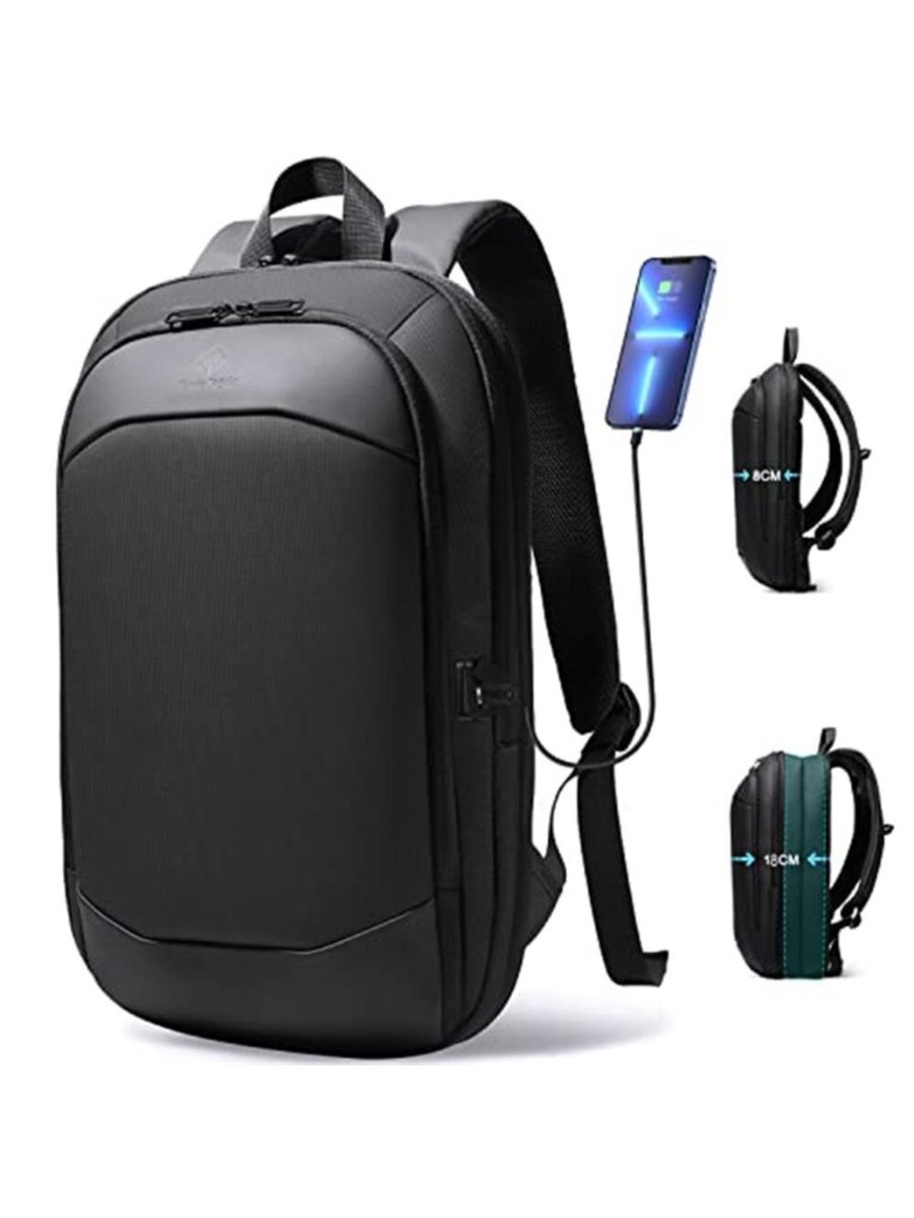 17 Inch Laptop Backpack Expandable USB Charging Travel Business Work Bag
